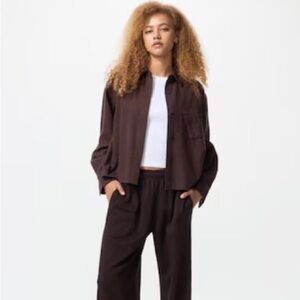 Uniqlo Dark Brown Button Down Shirt